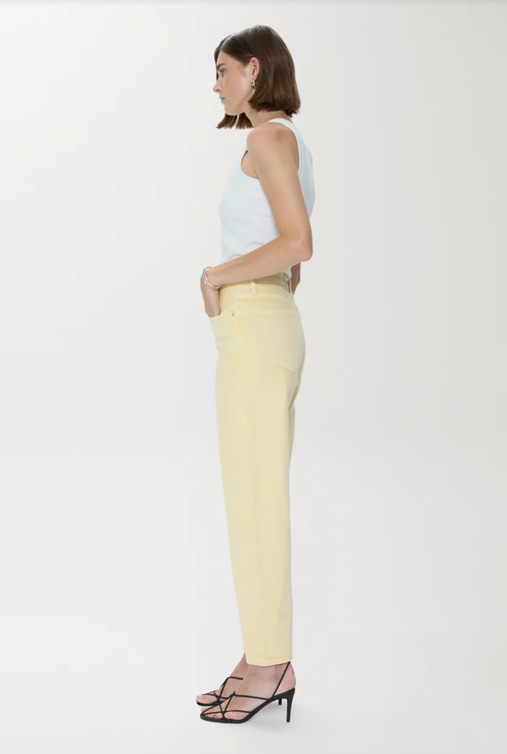 Lexi Mid Rise Bowed Straight Jean - Day Glow