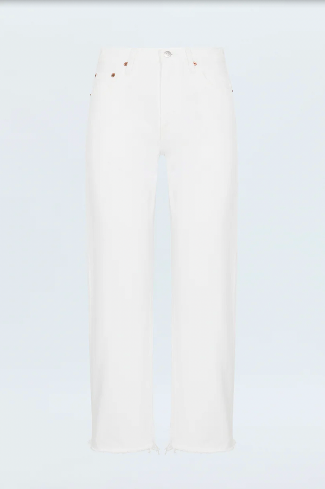 Lexi Mid Rise Bowed Straight Jean - Luxe White Vintage