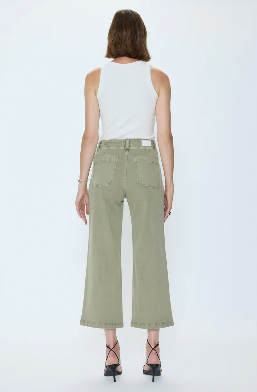 Zooey Patch Pocket Utility Pant - Slate Green