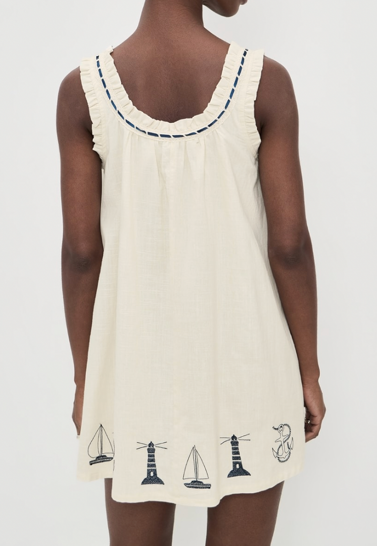 Nautical Tie Mini Dress