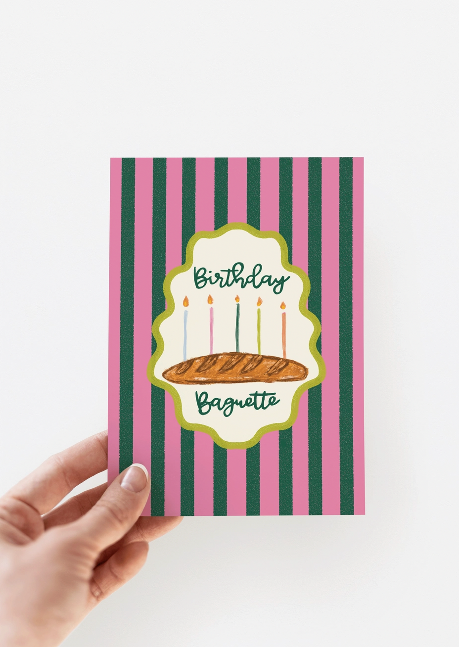 Birthday Baguette Greeting Card