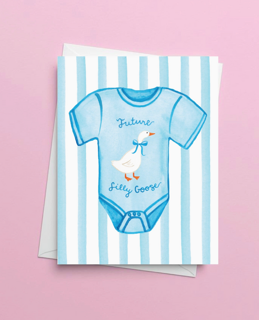 Future Silly Goose Blue Baby Card