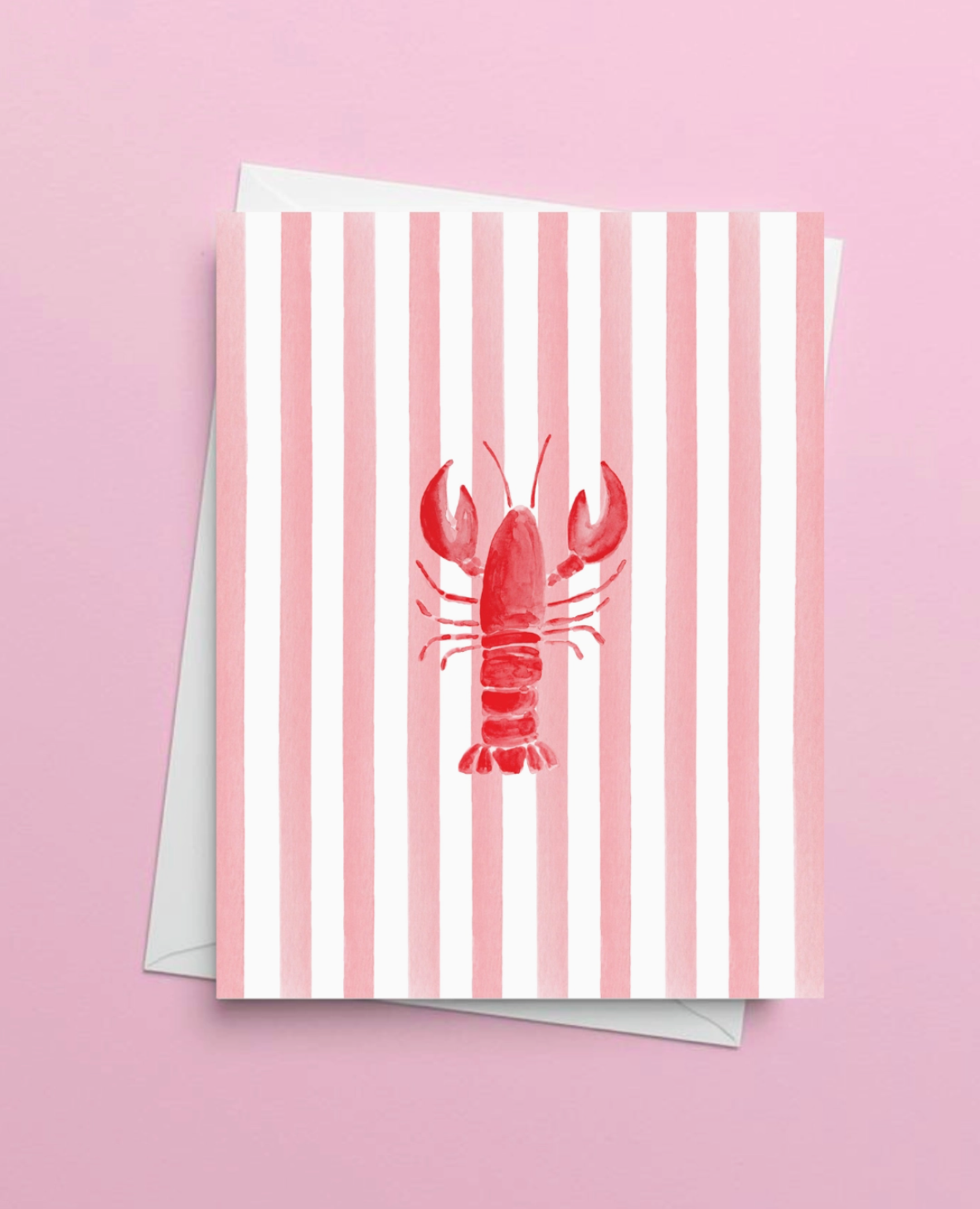 Striped Lobster Greeting Card