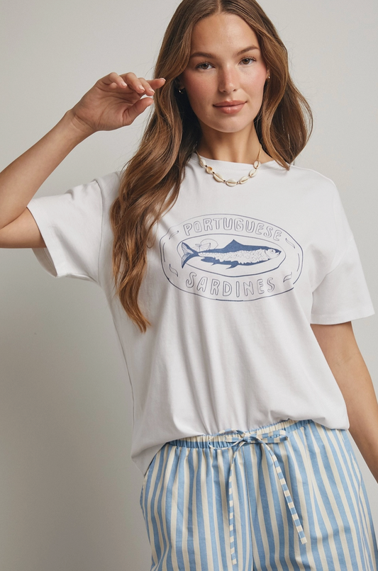 Portuguese Sardines Fish Graphic Knit Tee