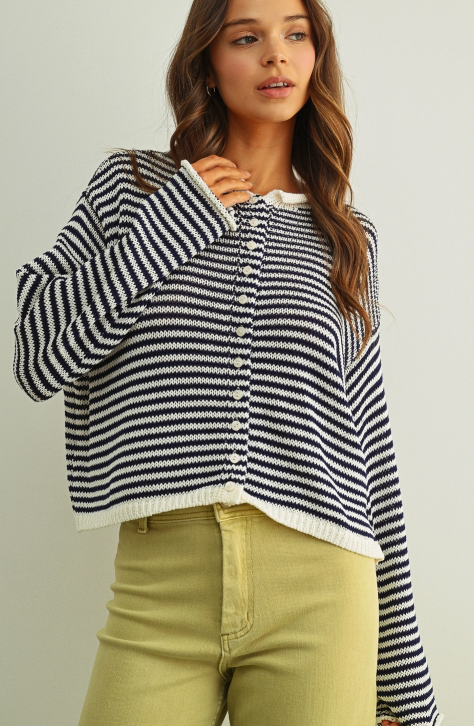 Navy Maya Knit Cardigan