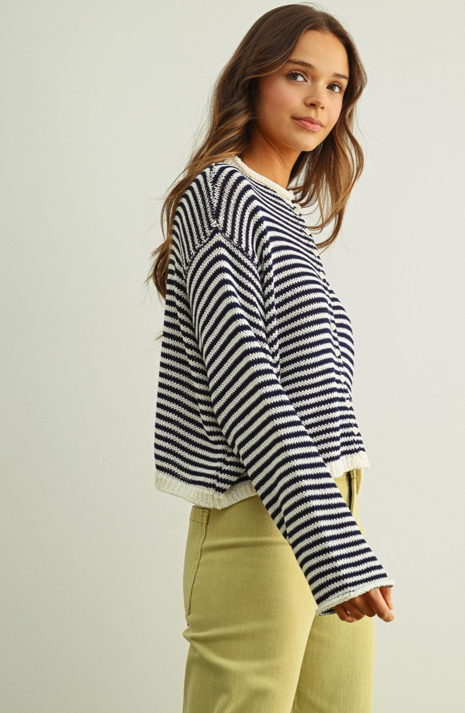 Navy Maya Knit Cardigan