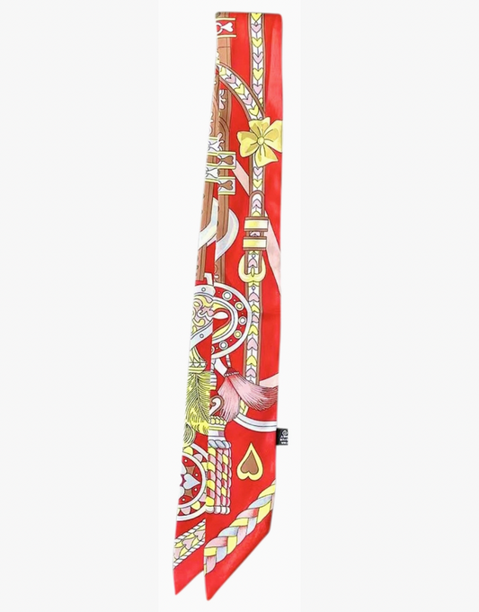 The Twilly Scarf - Neon Red + Yellow