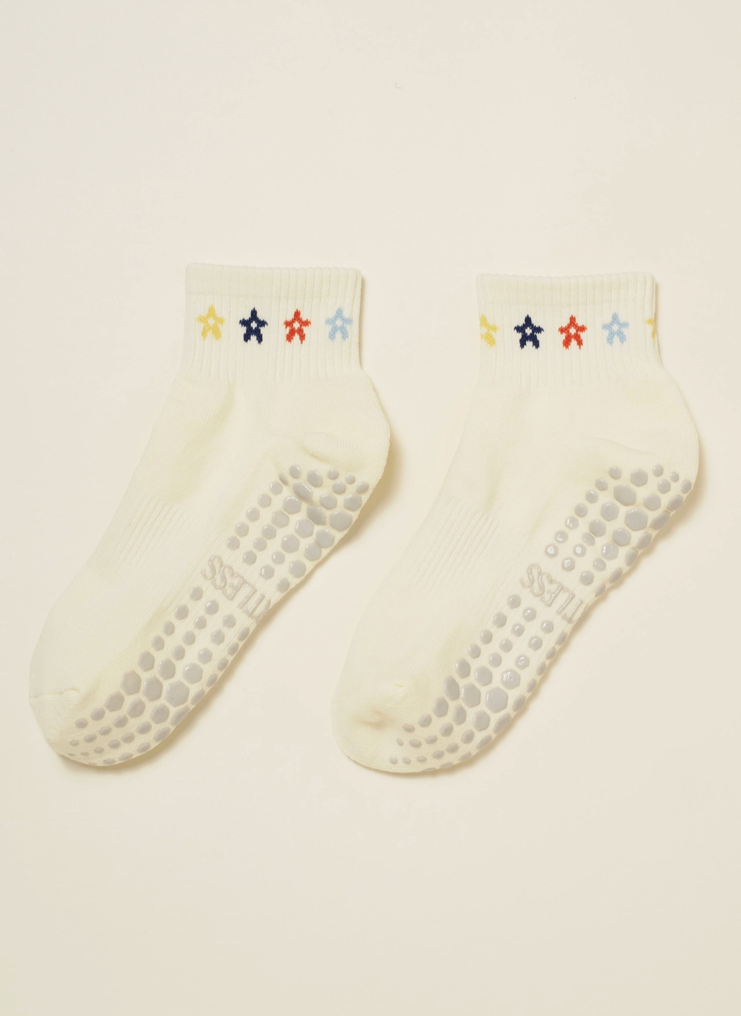 Mini Flower Cropped Crew Grip Sock