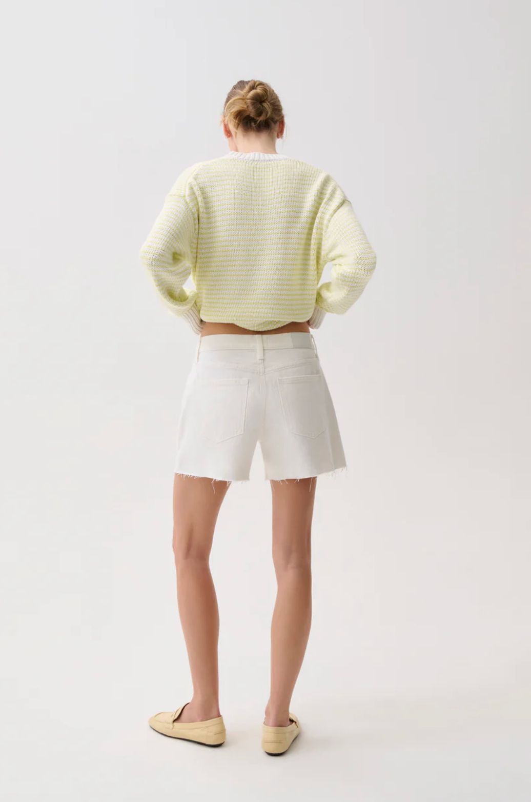 Kennedy Mid Rise Short - Antique White