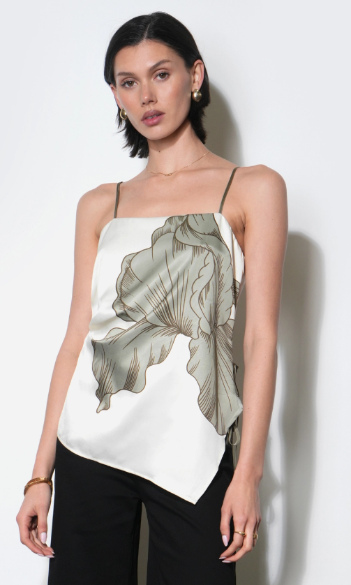 Lennon Side Tie Asymetric Cami Top