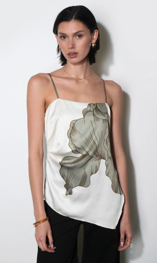 Lennon Side Tie Asymetric Cami Top