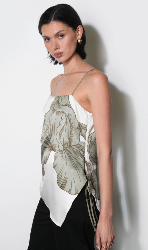 Lennon Side Tie Asymetric Cami Top