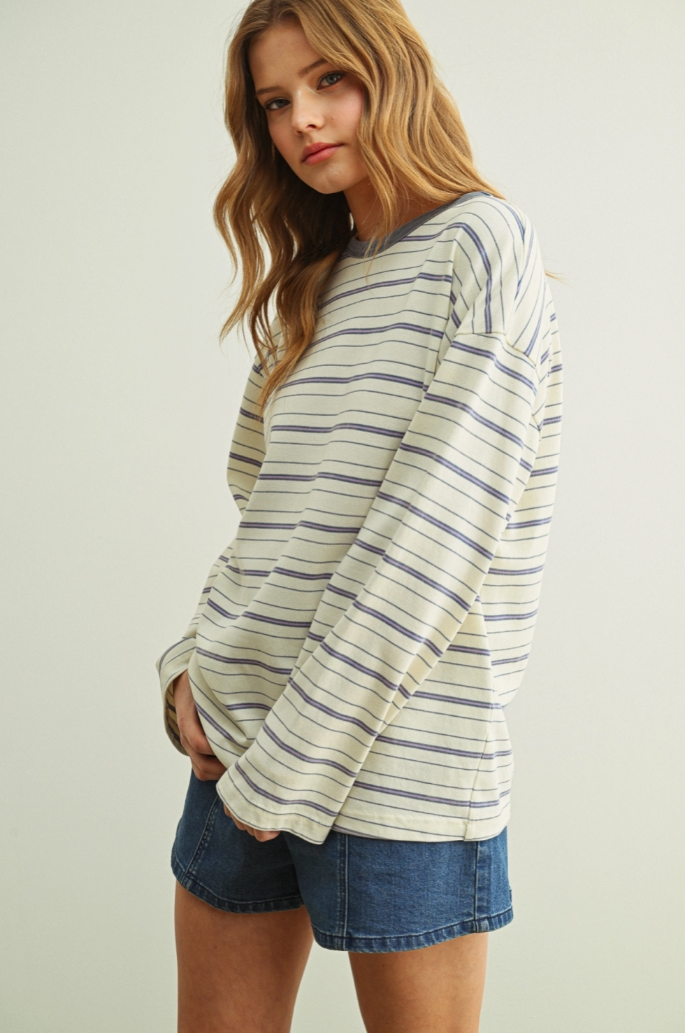 Delilah Striped Long Sleeve Top