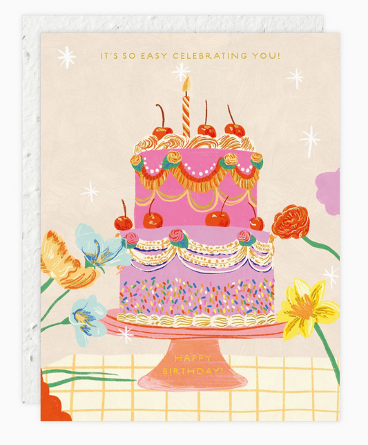 Cherry Cake - Birthday Card
