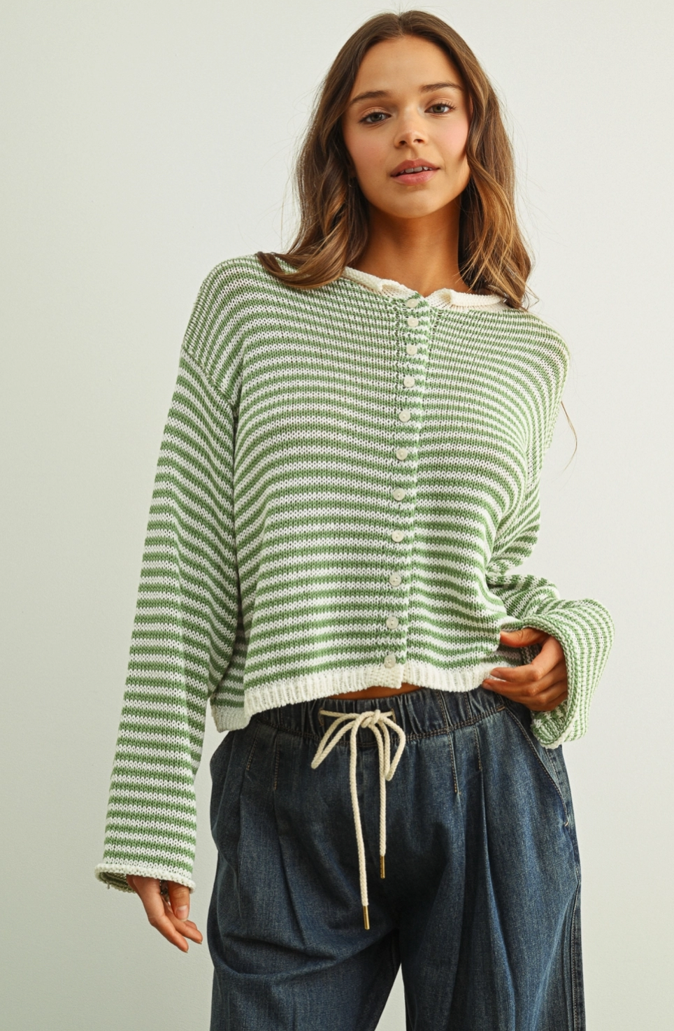 Matcha Maya Knit Cardigan