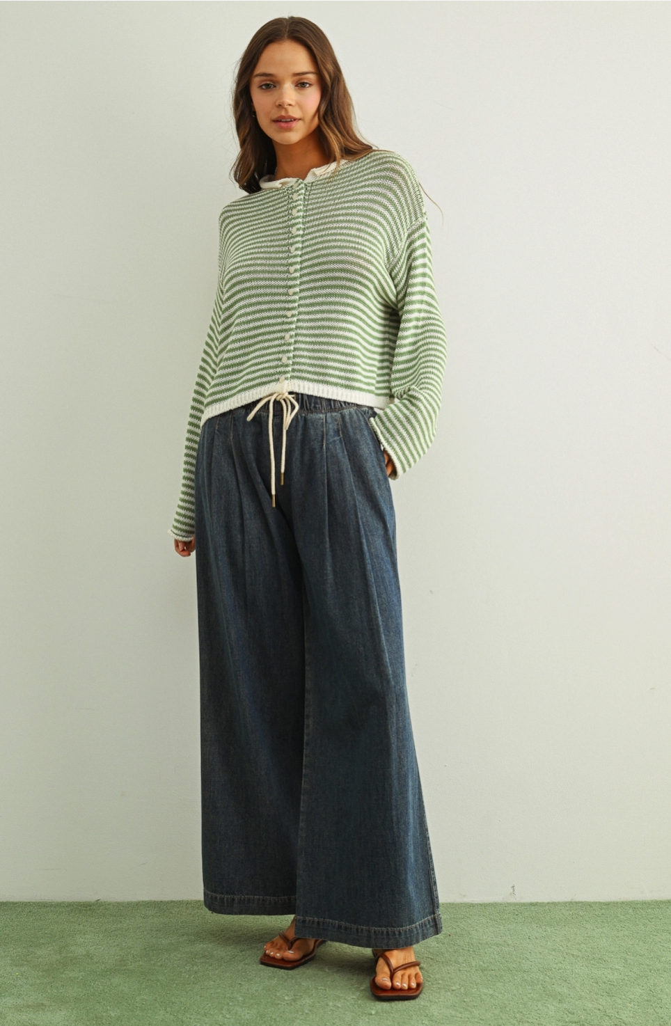 Matcha Maya Knit Cardigan