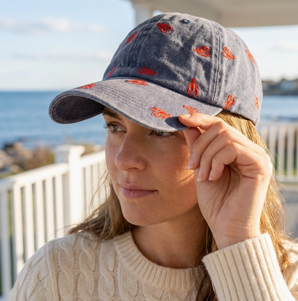 Boston Lobster Pattern Baseball Cap