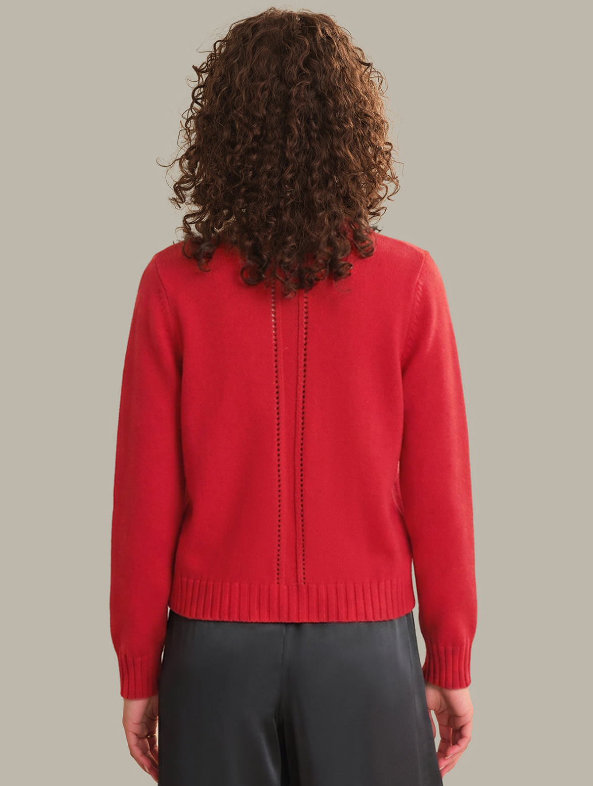 VIRGINIA VNECK PULLOVER WITH POINTELLE DETAILS