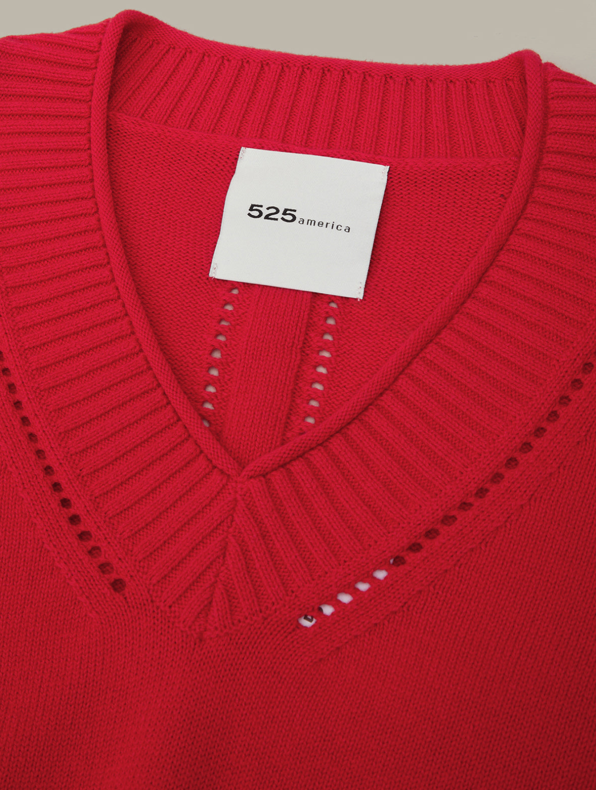 VIRGINIA VNECK PULLOVER WITH POINTELLE DETAILS
