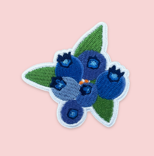 Blueberry Iron-On Patch