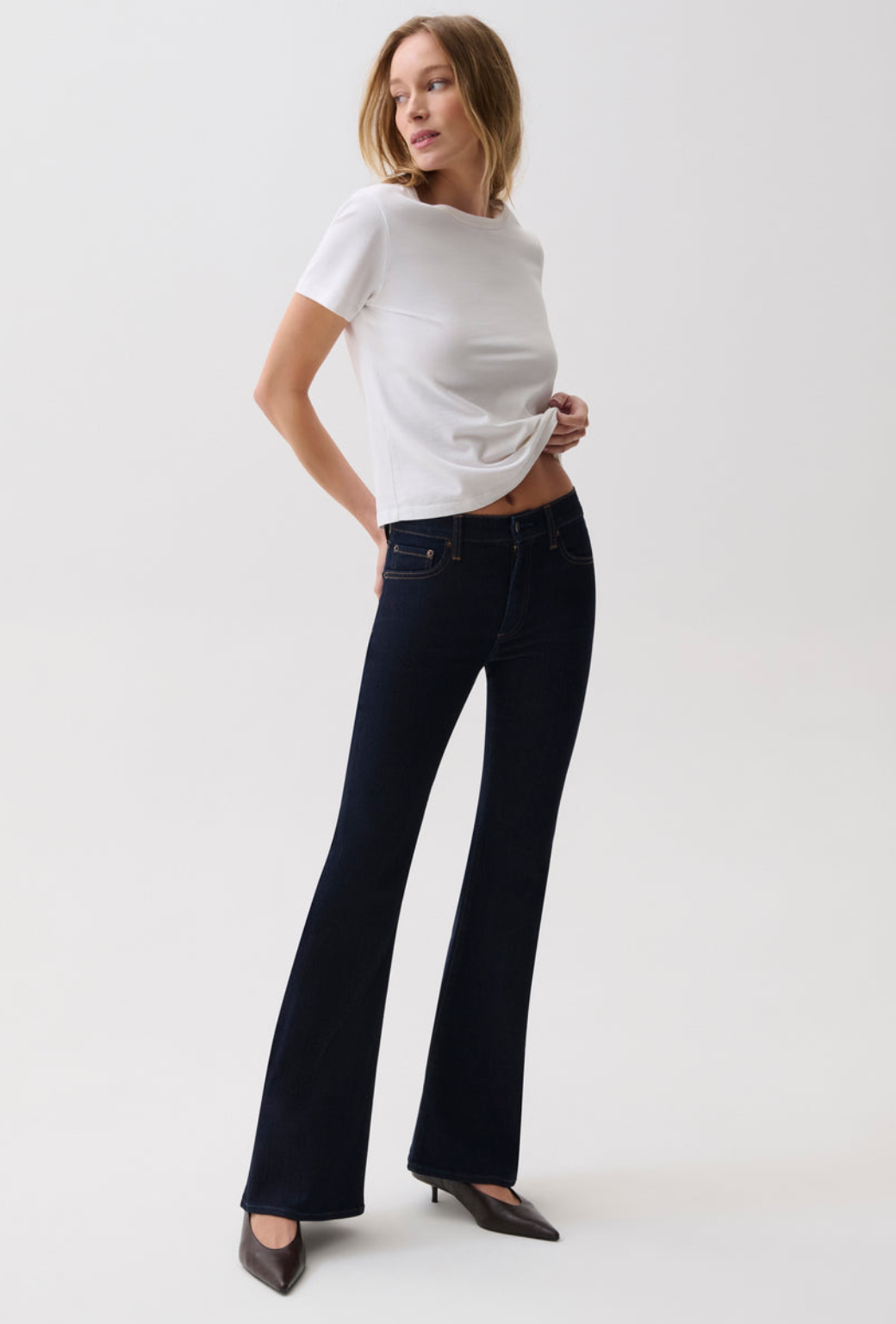 KINSLEY MID RISE ULTRA FLARE - NIGHT FLIGHT