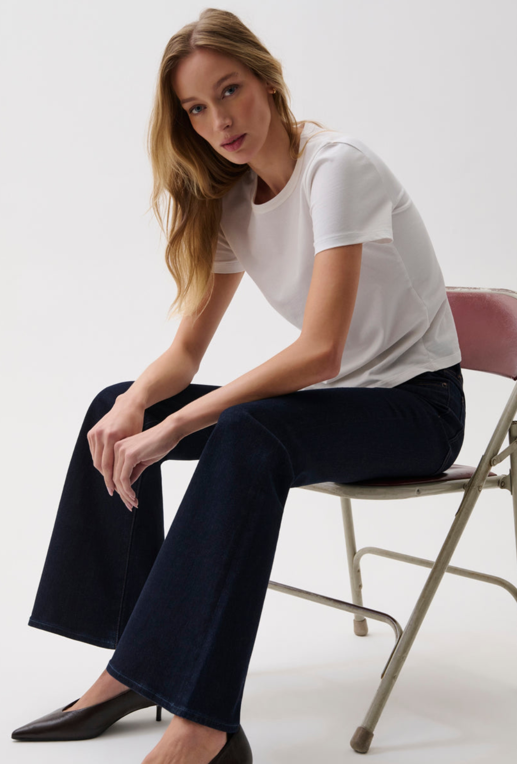 KINSLEY MID RISE ULTRA FLARE - NIGHT FLIGHT
