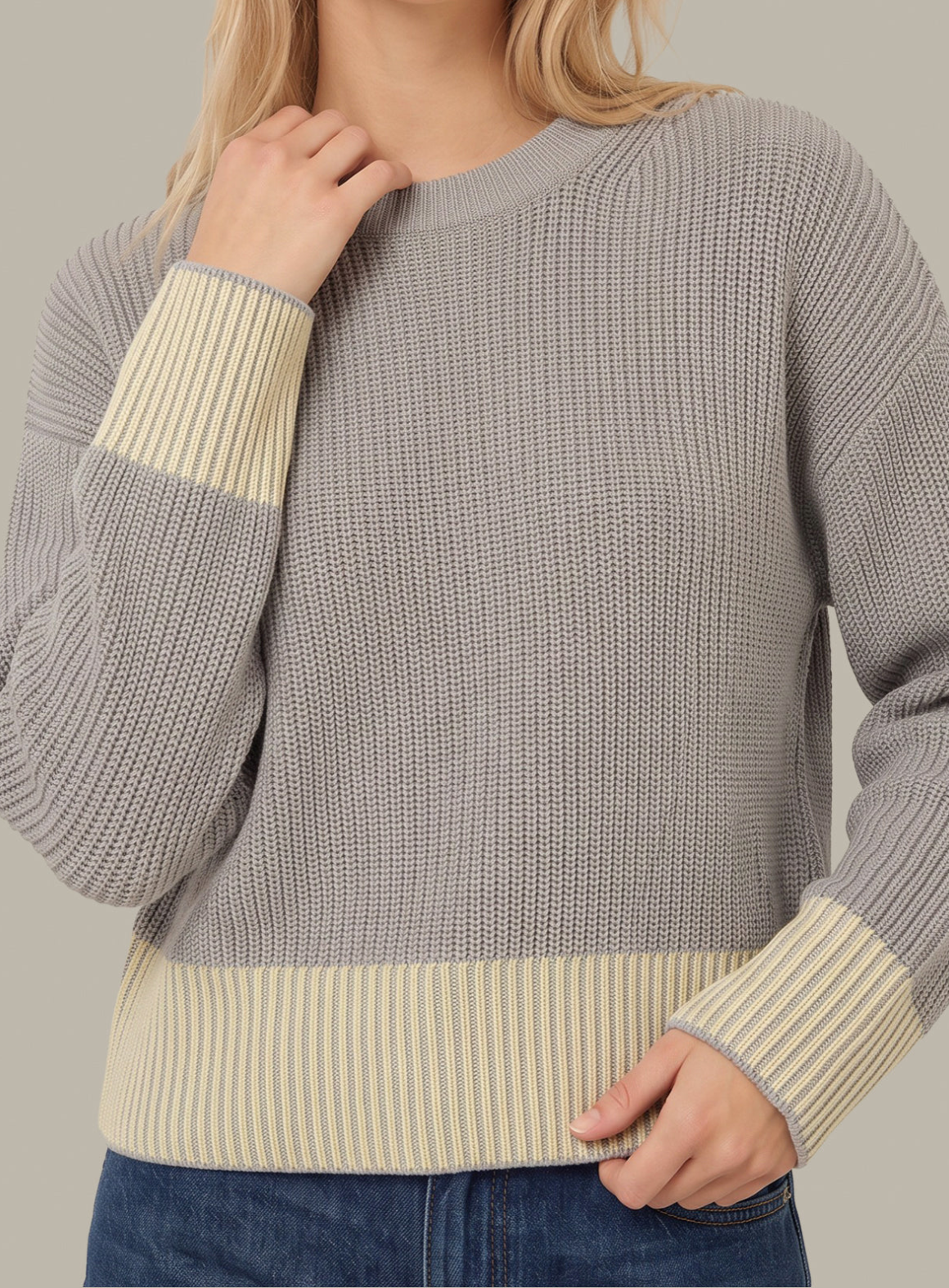 SIENNA STRIPE RIB PULLOVER
