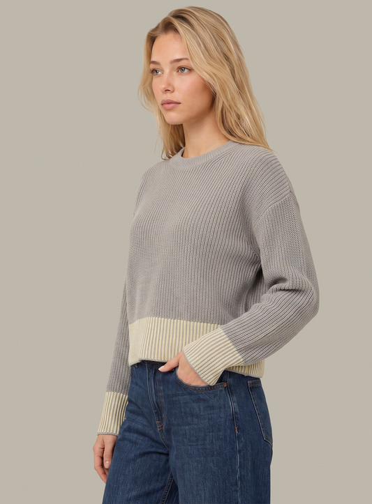 SIENNA STRIPE RIB PULLOVER
