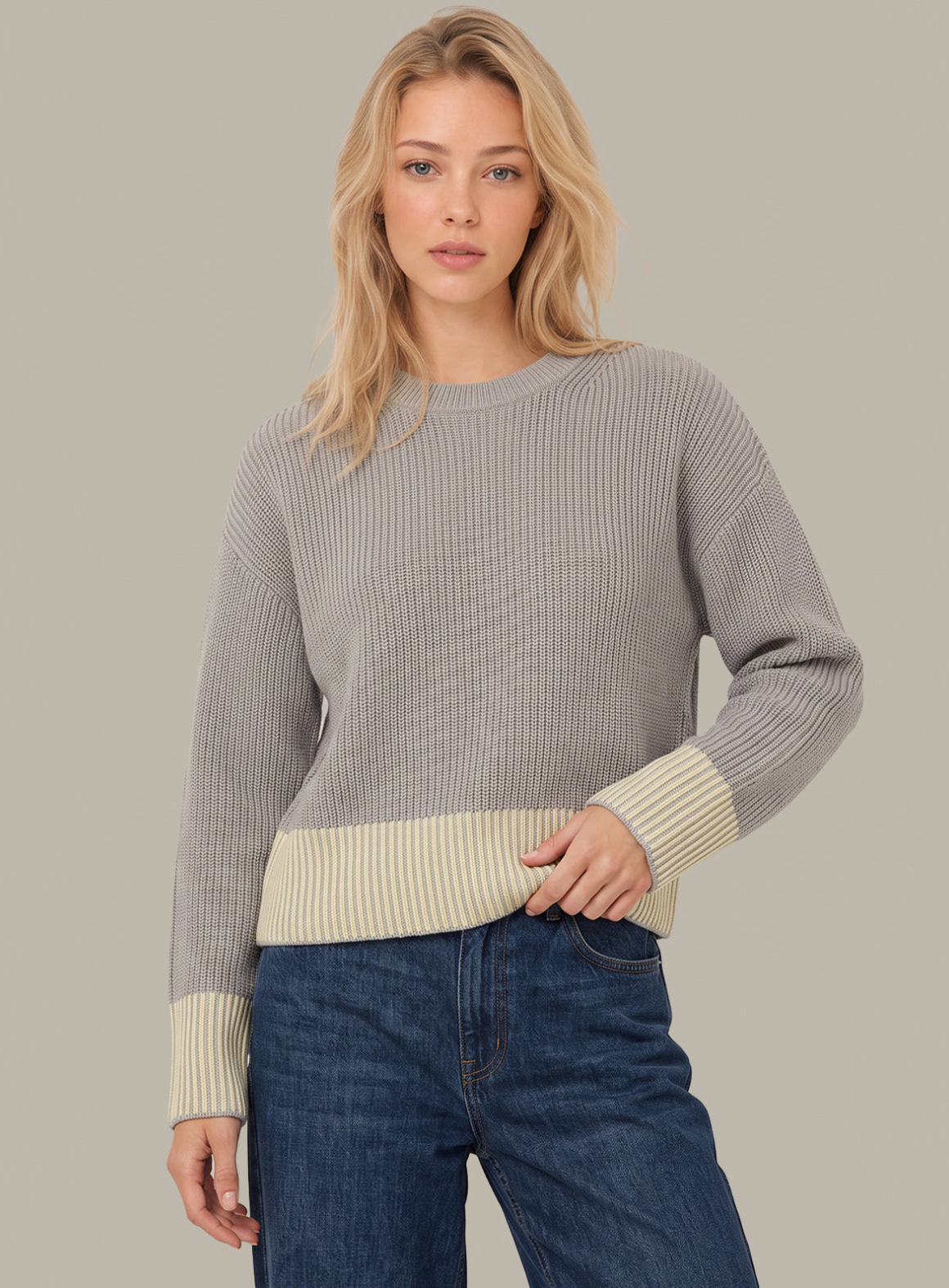 SIENNA STRIPE RIB PULLOVER