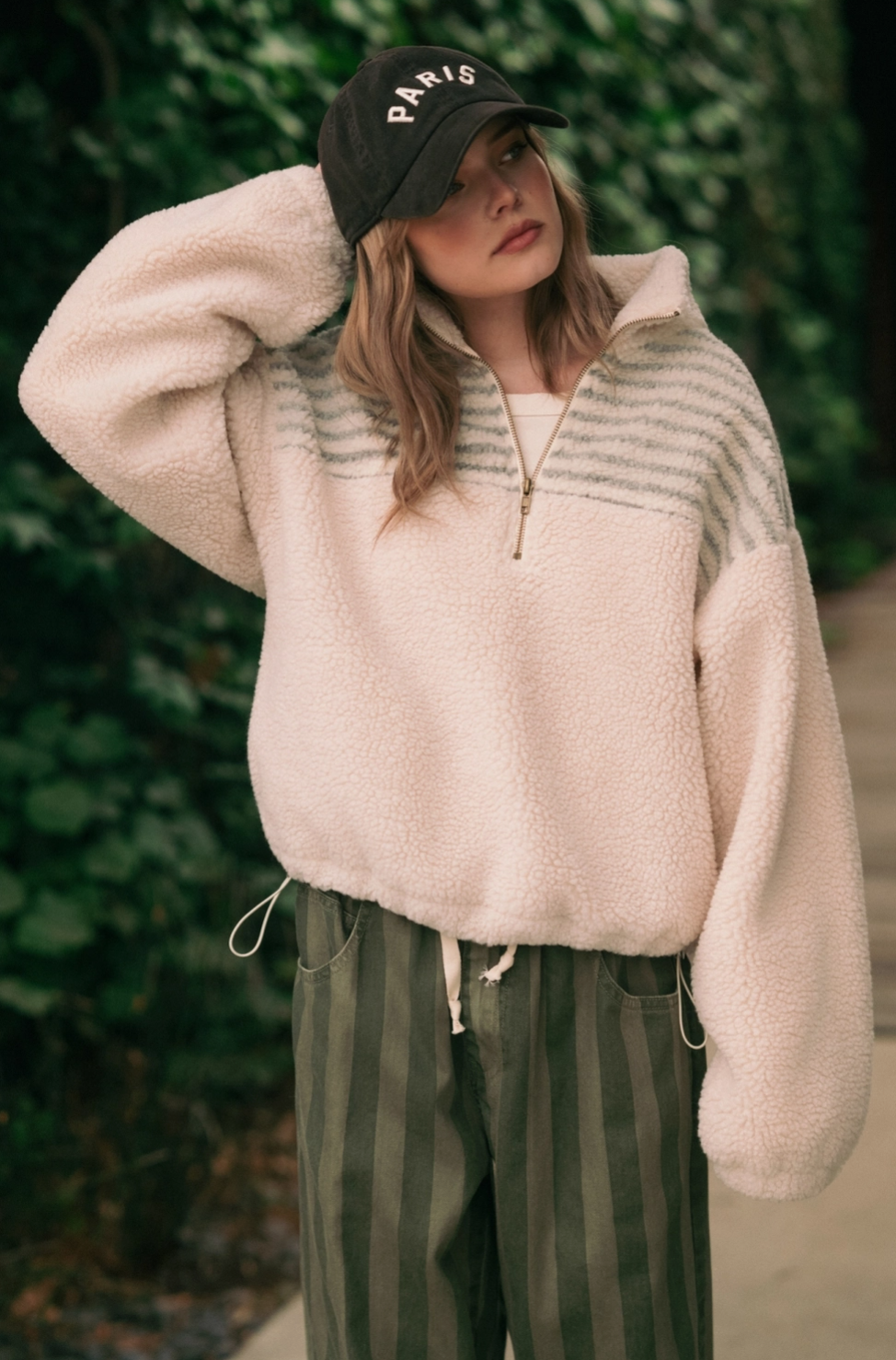 Olivia Half Zip Sherpa Pullover