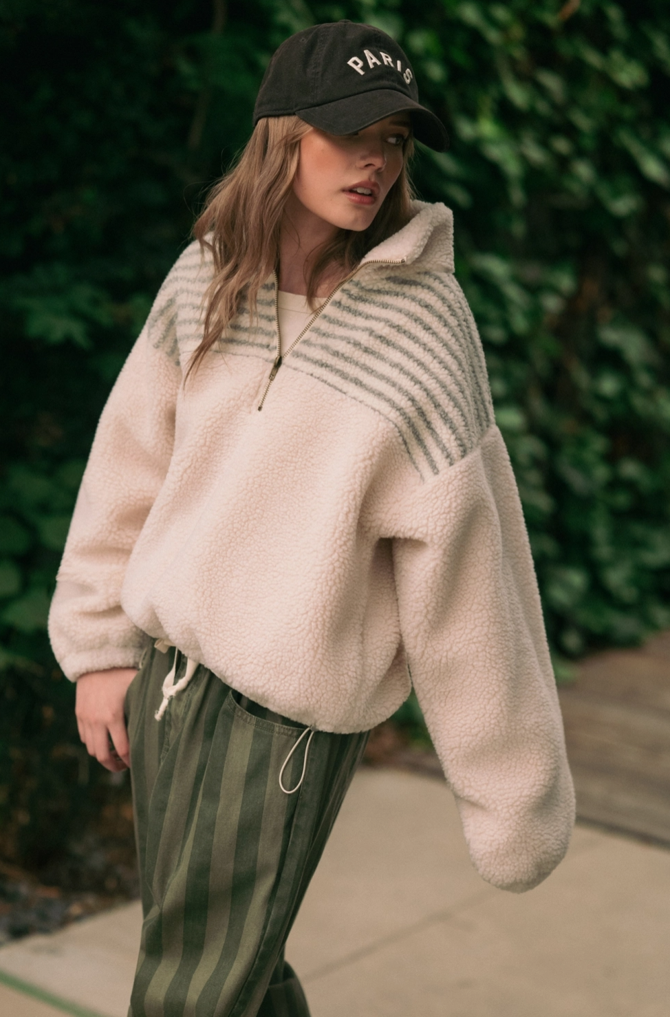 Olivia Half Zip Sherpa Pullover