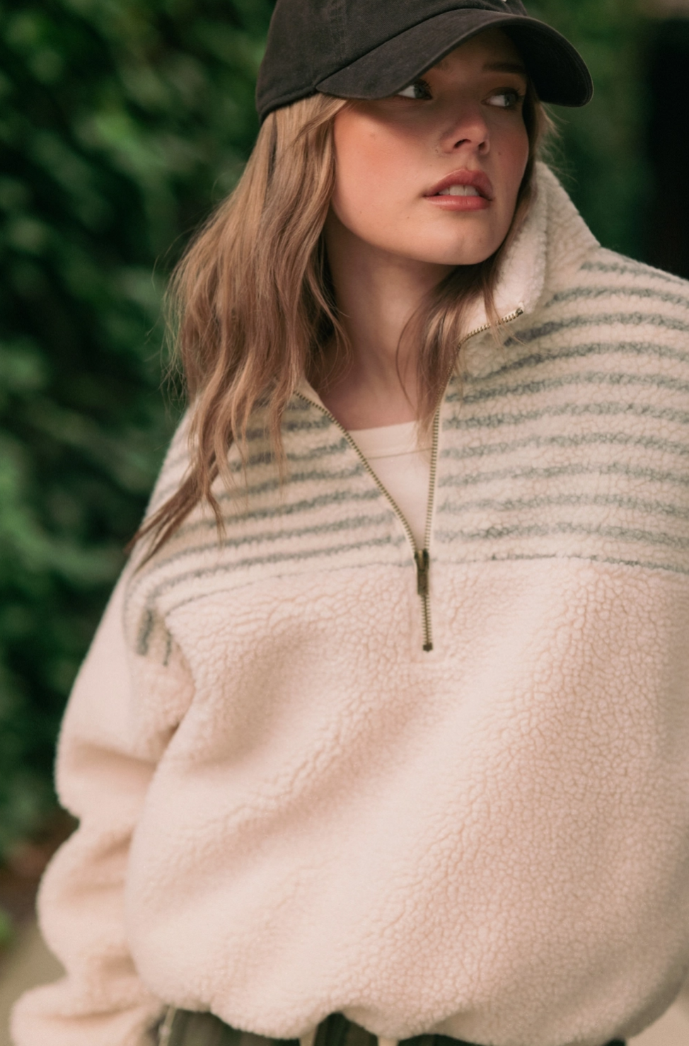 Olivia Half Zip Sherpa Pullover