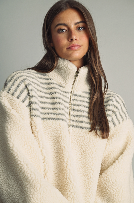 Olivia Half Zip Sherpa Pullover