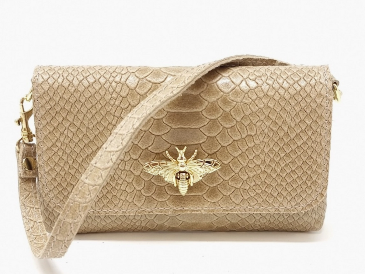 Beige Maya Bumblebee Crossbody Bag