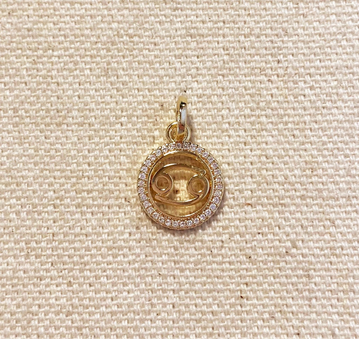 Gold Filled CZ Outlined Zodiac Pendant