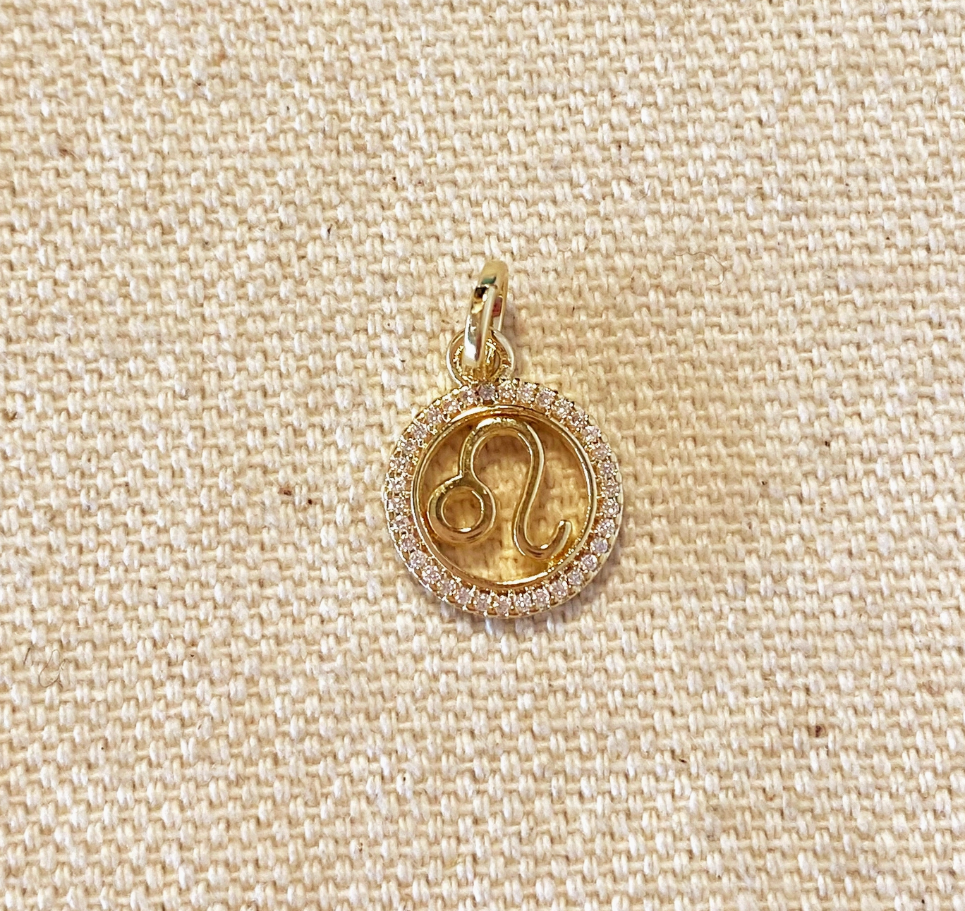 Gold Filled CZ Outlined Zodiac Pendant