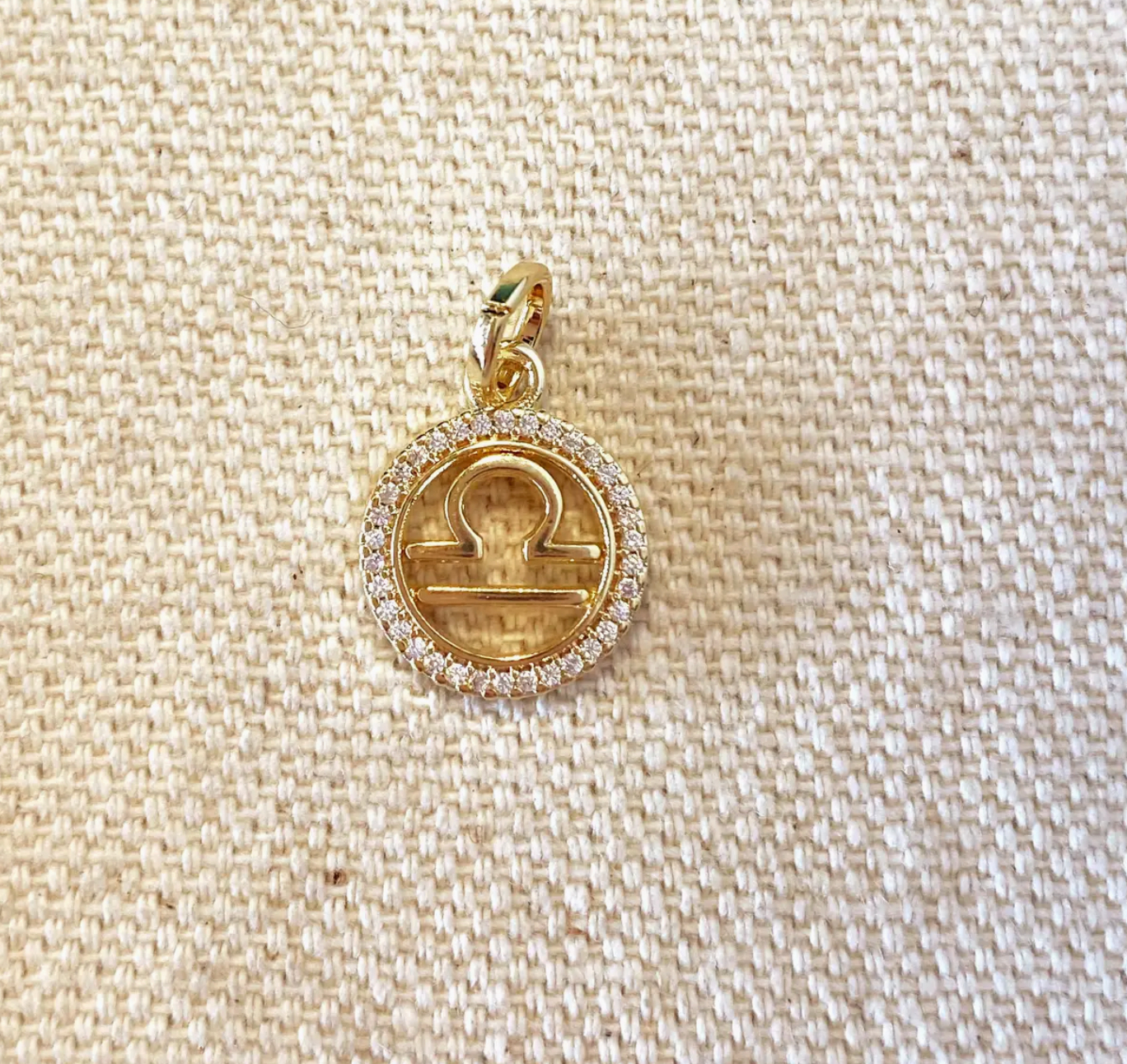 Gold Filled CZ Outlined Zodiac Pendant