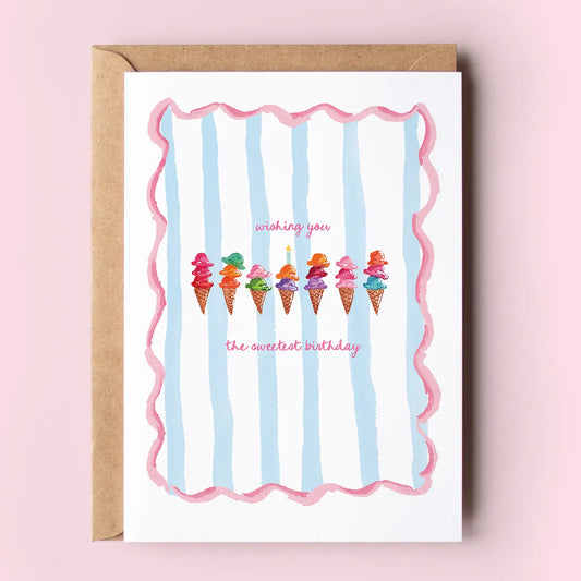 Sweetest Birthday Ice Cream Card