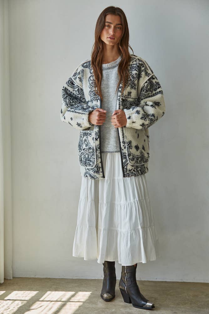 Paisley Print Cabin Sherpa