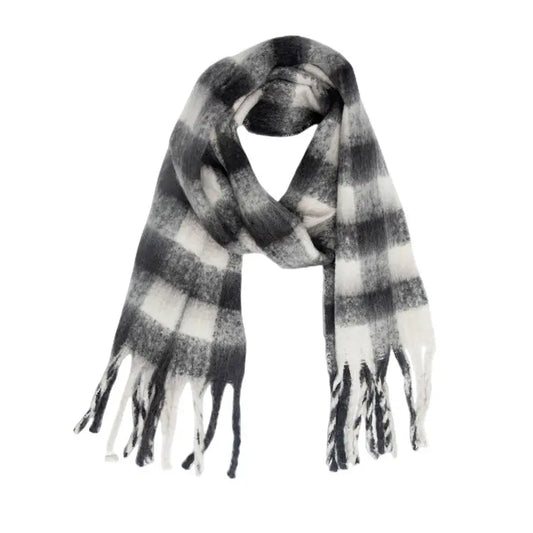 Soft Chunky Gingham Fleece Scarf