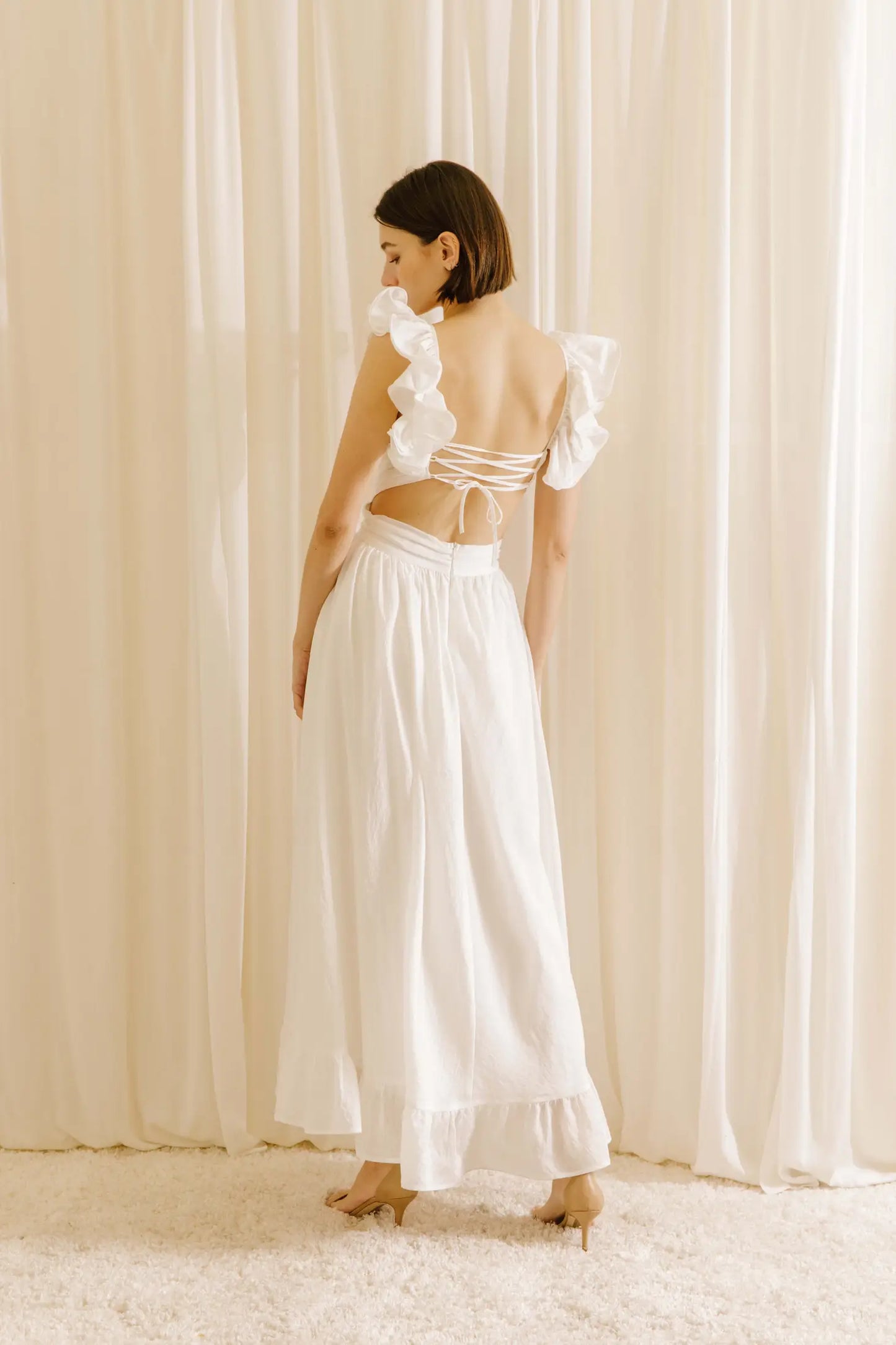 White Romantic Maxi Dress